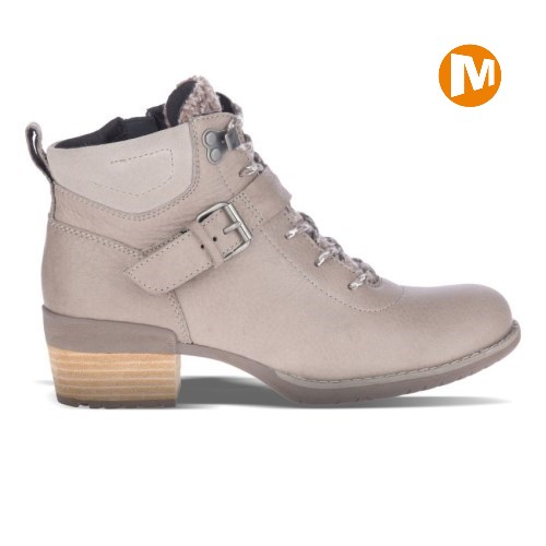 Merrell Shiloh II Lace Waterproof Winterstiefel Damen Grau [DE-ZVQDG]